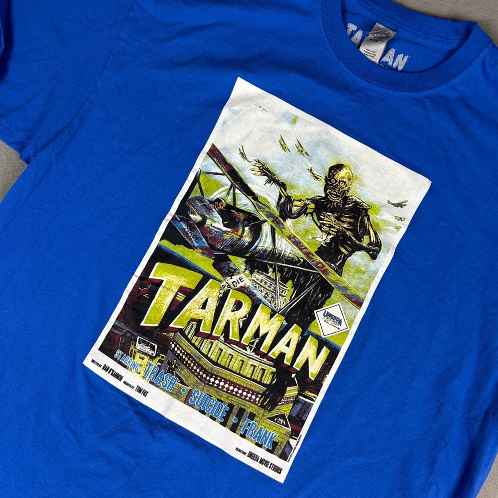 Gildan T-Shirt Mens 2XL Blue Return of the Living Dead Tarman Horror Graphic Tee